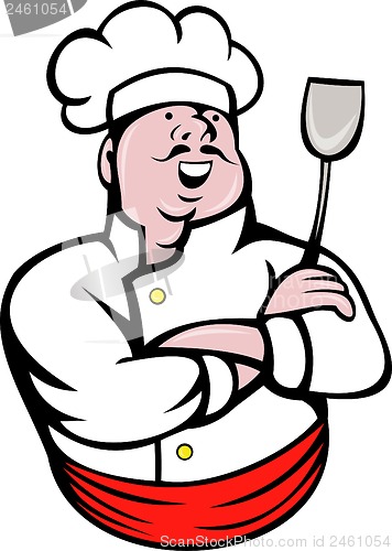 Image of chef cook baker arms crossed cartoon