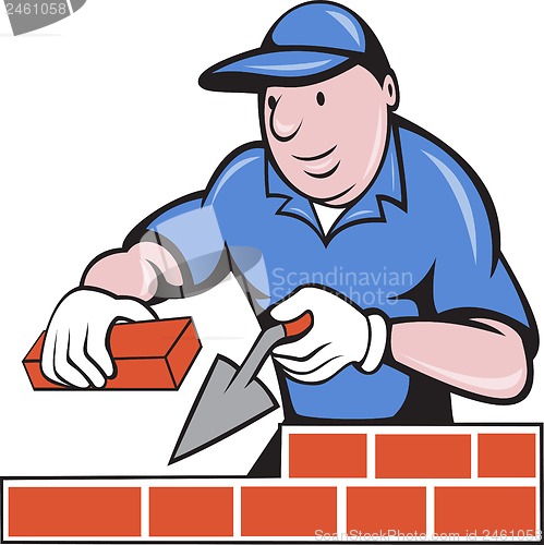 Image of bricklayer mason at work