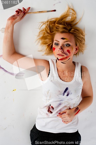 Image of Pretty female painter