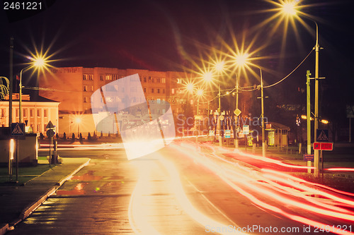Image of Night Traffic Light