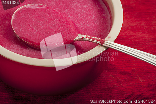 Image of red beet cream soup