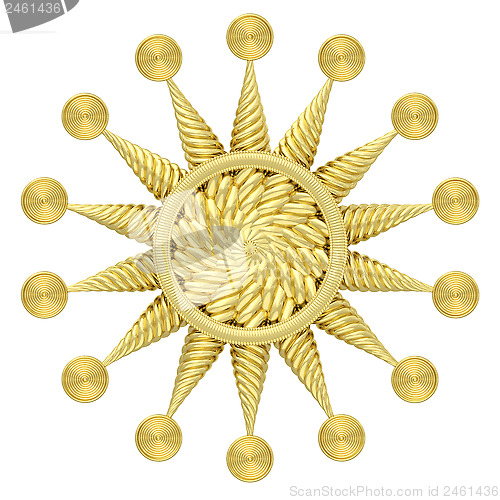 Image of Golden star symbol isolated on white background