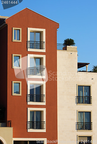 Image of Red and white building