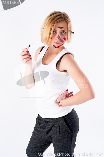 Image of Pretty female painter