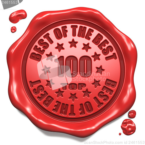 Image of Top 100 in Charts - Stamp on Red Wax Seal.