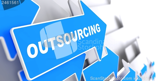 Image of Outsourcing. Business Background.