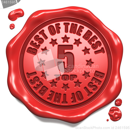 Image of Top 5 in Charts - Stamp on Red Wax Seal.