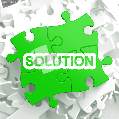 Image of Solution.  Puzzle Business Concept.