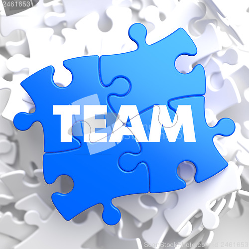 Image of Team.  Puzzle Business Concept.