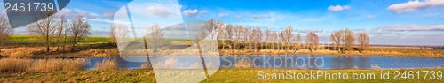 Image of Panoramic Autumn Landscape In Sunny Day