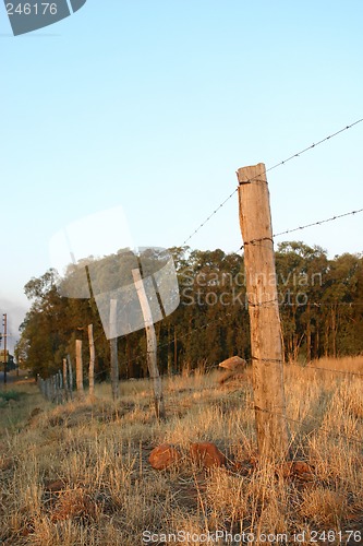 Image of Barbed wire fence