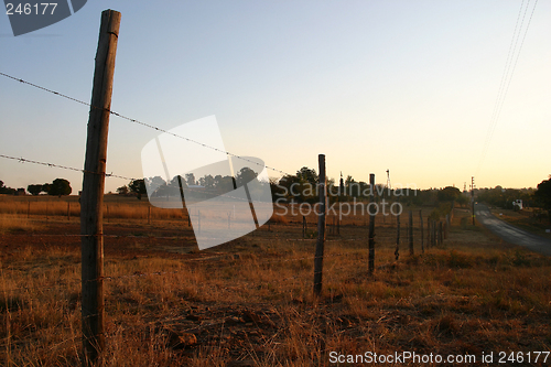 Image of Barbed wire fence