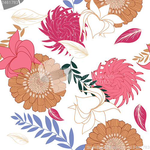 Image of Seamless floral pattern