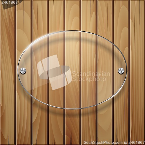 Image of Wooden texture with glass framework.