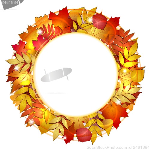 Image of Autumn banner with leaves.