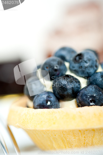 Image of blueberry cream cupcake