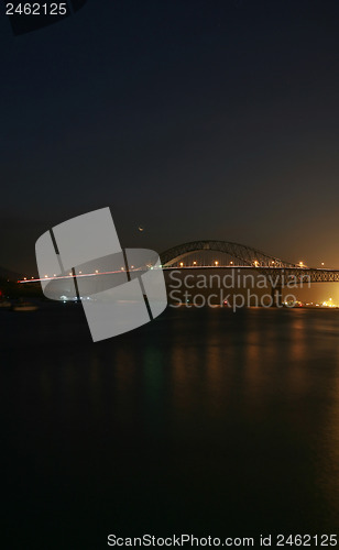 Image of The TransAmerica Bridge in Panama City at night