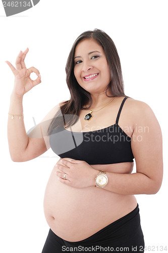 Image of Happy pregnant woman 