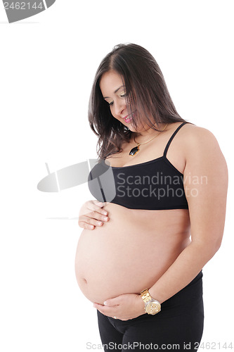 Image of Young attractive pregnant woman 