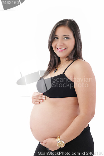 Image of Pregnant woman looking at the camera