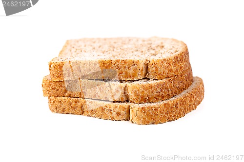 Image of three slices of fresh bread 