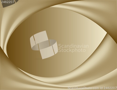 Image of abstract gold background. wavy folds of silk