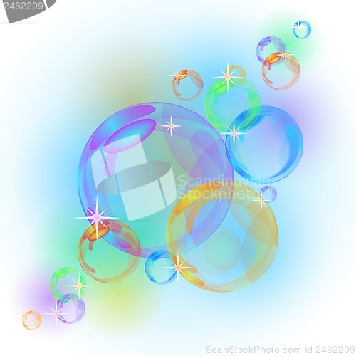 Image of Abstract bubble vector background