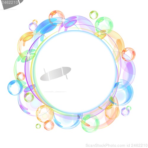 Image of Colorful bubble vector background