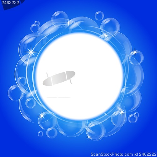 Image of Blue bubble vector background