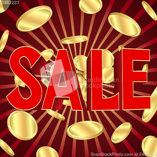Image of Sale poster with gold coins
