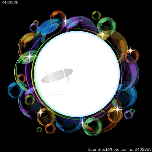 Image of Colorful bubble vector background