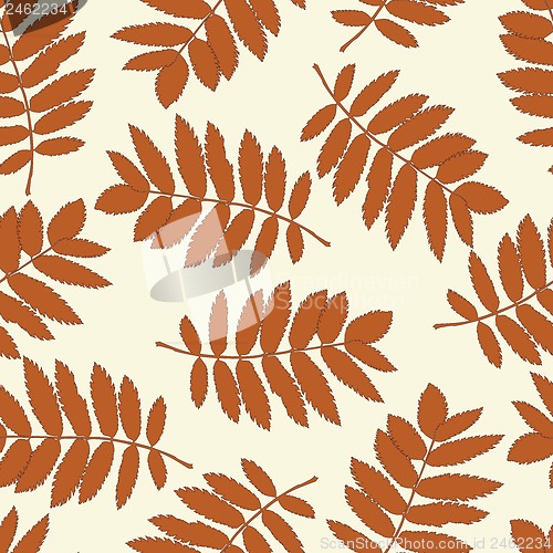 Image of Seamless pattern with autumn leaves