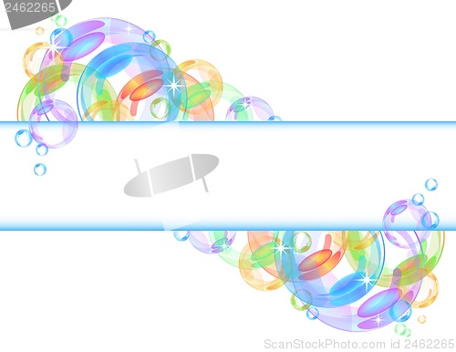 Image of Colorful bubble vector background