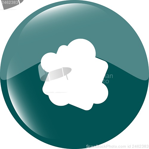 Image of Glossy cloud web button icon