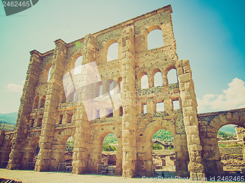 Image of Retro look Roman Theatre Aosta