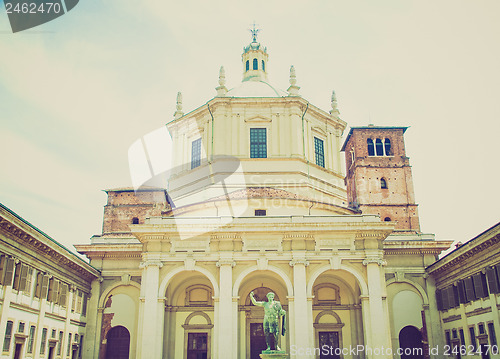 Image of Retro look San Lorenzo church, Milan