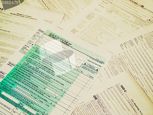 Image of Retro look Tax forms