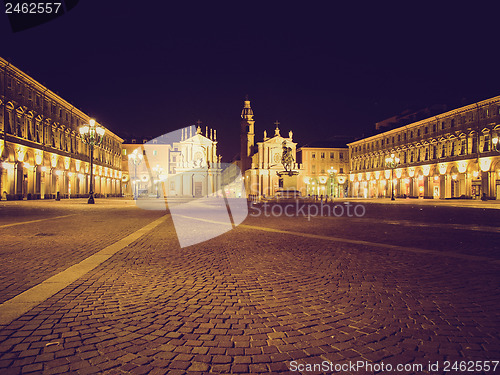 Image of Retro look Piazza San Carlo, Turin