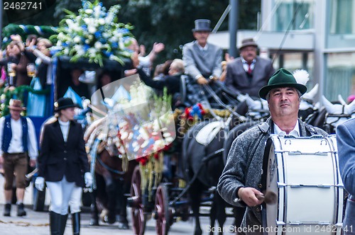 Image of Parade of the hosts of the Wiesn