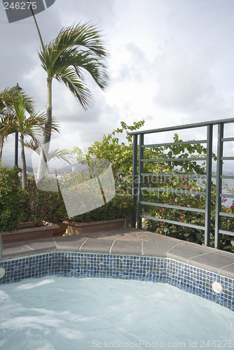 Image of roof top swimming plunge pool and hot tub