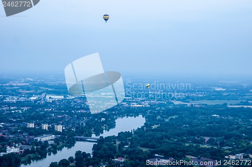 Image of Hot air balloons over Muenster