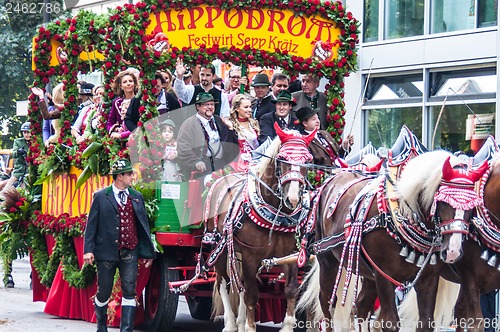 Image of Parade of the hosts of the Wiesn