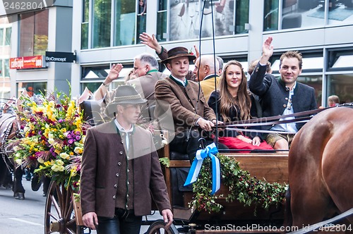 Image of Parade of the hosts of the Wiesn