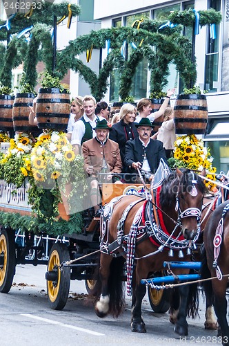 Image of Parade of the hosts of the Wiesn