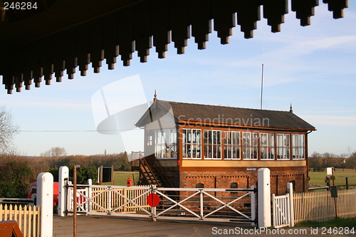 Image of Vintage Railway Signal Box & Crossing