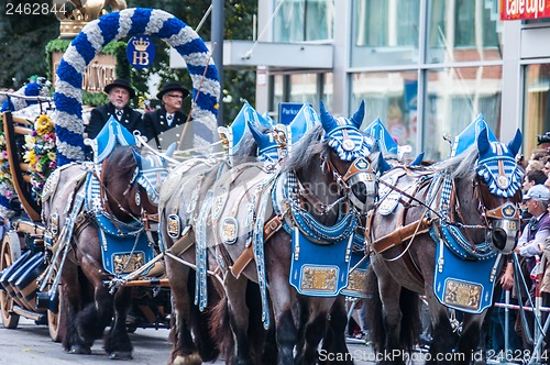 Image of Parade of the hosts of the Wiesn