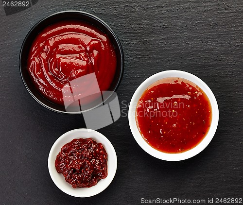 Image of various sauces