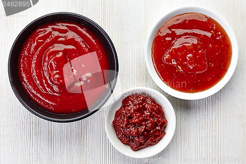 Image of various sauces