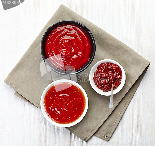 Image of various sauces