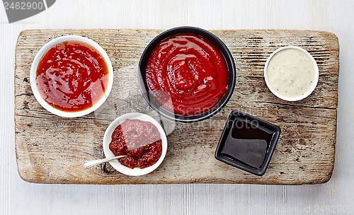 Image of various sauces